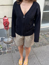 Madison cardigan with zipper - Black
