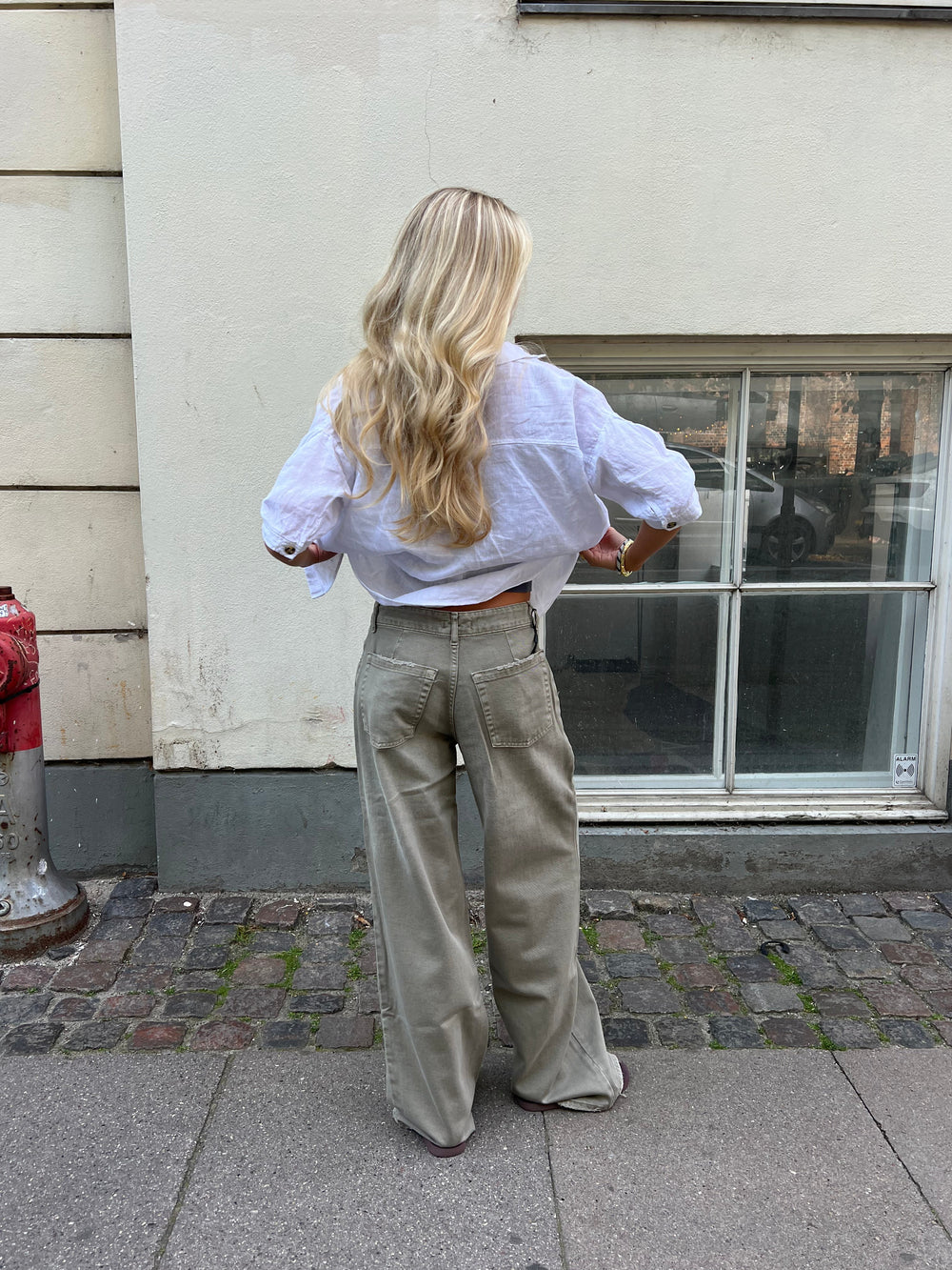 Audrey jeans - Sage green