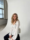 Denisi satin blouse - White