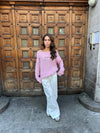 Elinor off shoulder knit - Pink