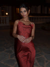 Charline satin dress - Red