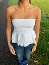 Milla broderi anglaise top - White