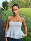 Milla broderi anglaise top - White