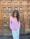 Elinor off shoulder knit - Pink