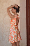 Evie dress with pattern - Orange