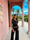 Kimmie polka dotted top - Black/white