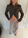 Renata asymmetric blazer - Dark brown