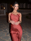 Charline satin dress - Red