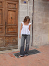 Merly linen top - White