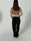 Babette open back blouse wtih sequins - Silver