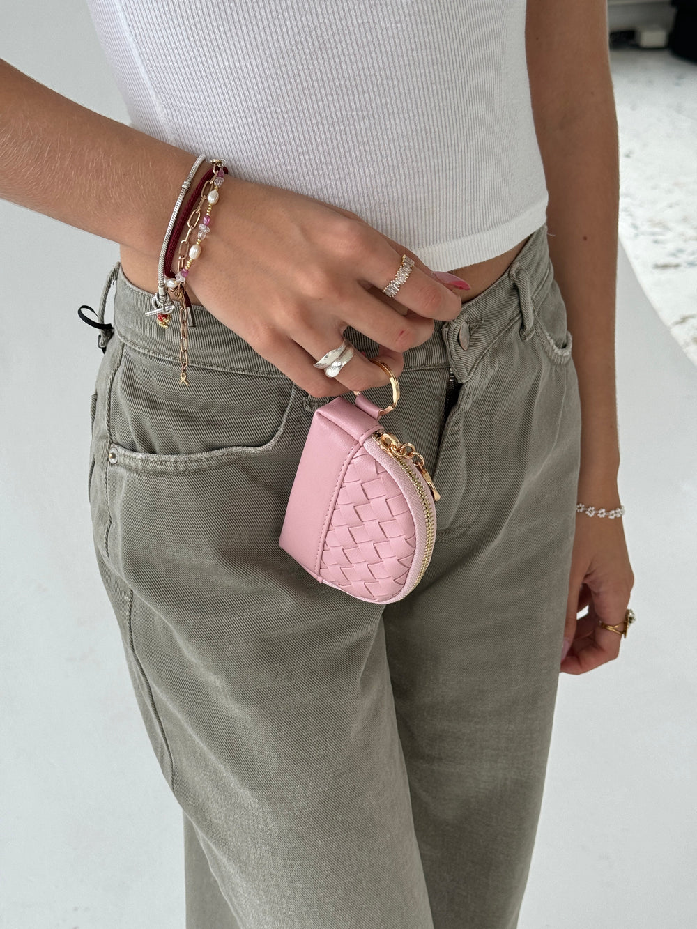 Chicago woven wallet - Pink