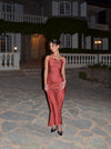 Charline satin dress - Red