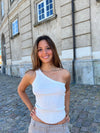 Ariel one-shoulder top - White