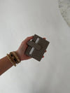 Boston woven card holder - Grey