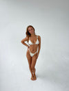 Bruna glitter bikini - Beige