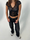 Hemilly lace top - Black