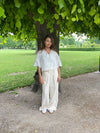 Birna trousers in linen blend - Cream