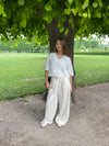 Birna trousers in linen blend - Cream