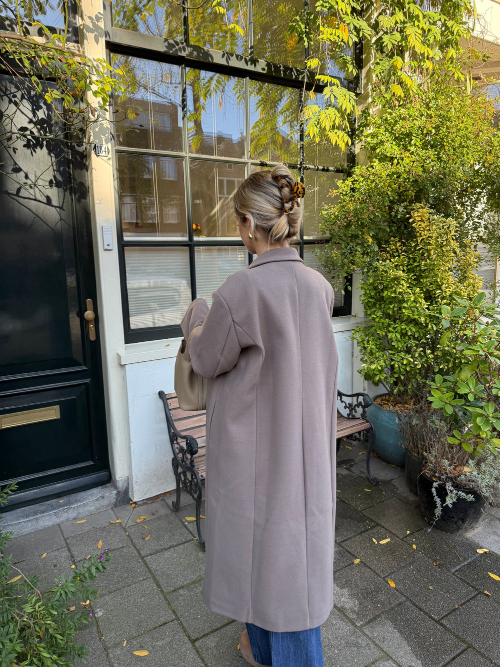 Alva oversized coat - Taupe