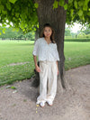 Birna trousers in linen blend - Cream