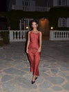 Charline satin dress - Red