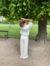 Birna trousers in linen blend - Cream