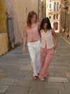 Anouk trousers with ties - White