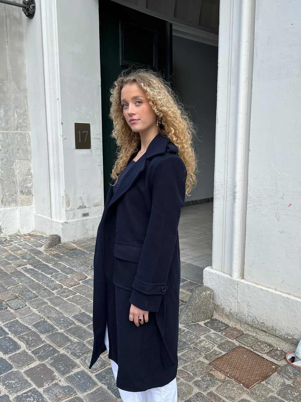 Ginalli coat long - navy
