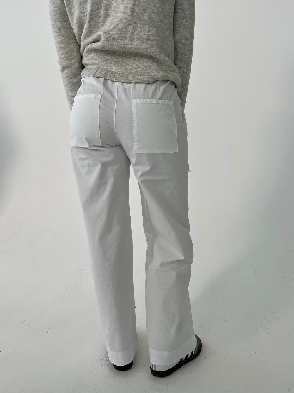 Lucille Pants with drawstring closure - White