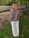 Rancy knitted mohair tee - Brown