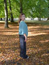 Isabell three-quarter sleeve knit - Blue-green