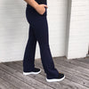 Flare pants with pockets - Navy blue