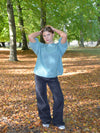 Isabell three-quarter sleeve knit - Blue-green