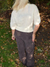 Rancy knitted mohair tee - Off white