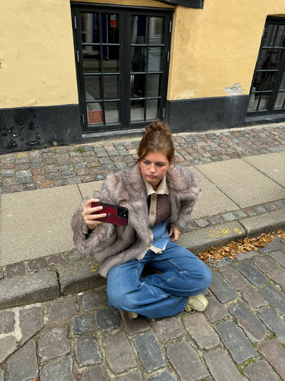 Tilla faux fur coat - Beige
