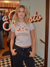 "Manifest your best life" baby tee - Grey