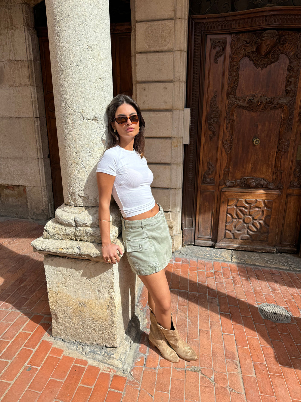 Nynnely skirt/shorts - Kaki
