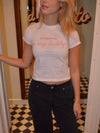 "Shopping is my hobby" baby tee - White