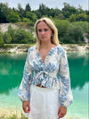 Agathe blouse - White/blue