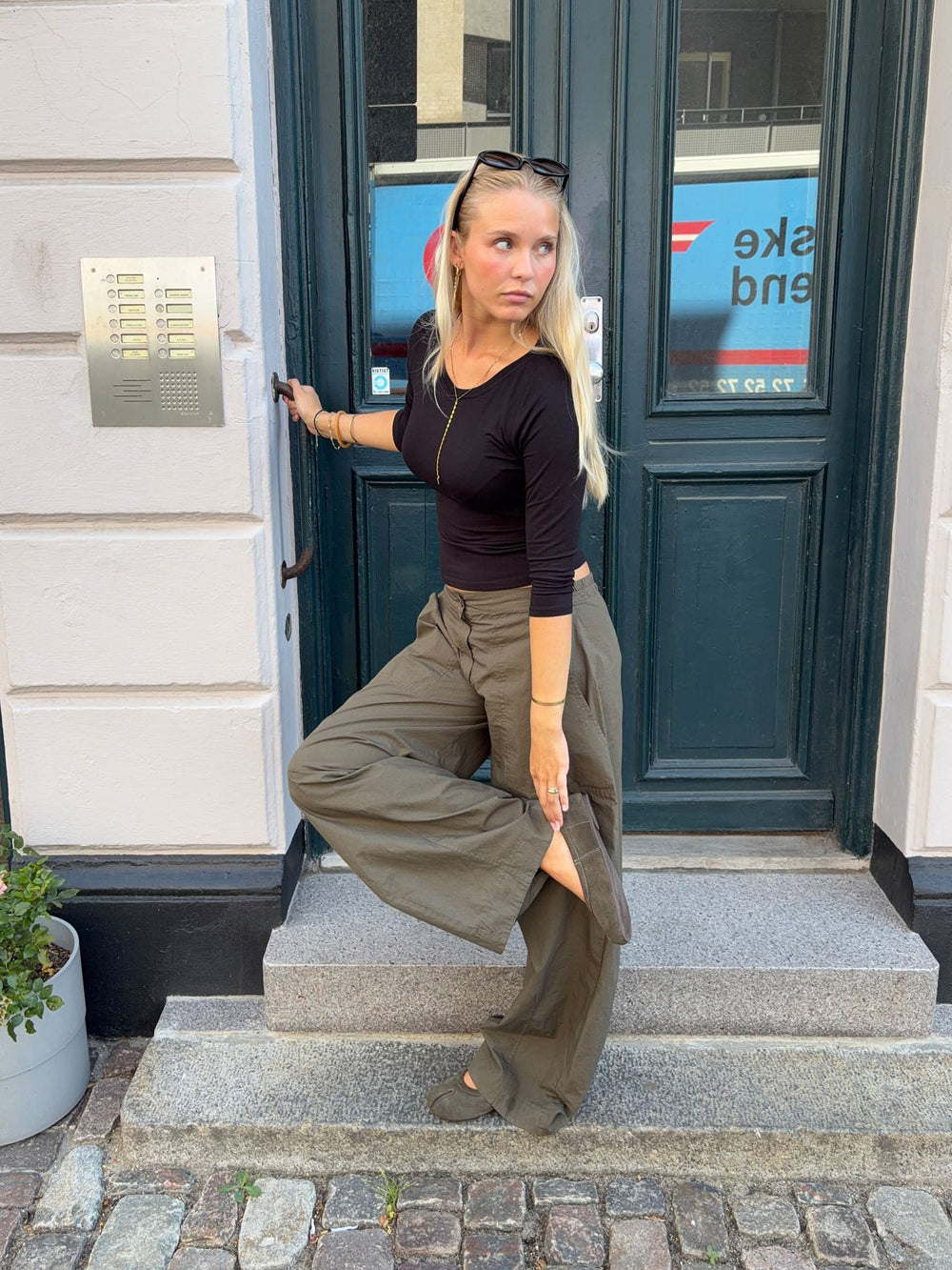 Tonia split toe ballerina - Khaki