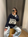 Aprés ski knit - Navy/white
