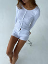 Kaya pointelle shorts - White