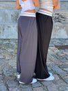 Maddie pants with reverse waistband - Black