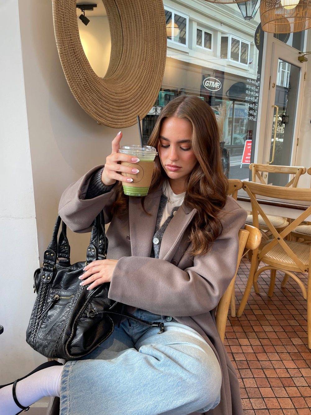 Alva oversized coat - Taupe