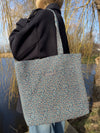 Rhodes tote bag - navy/green
