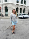 Andrea shorts with stripes - Green/white