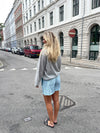 Andrea shorts with stripes - Green/white