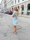 Andrea shorts with stripes - Green/white