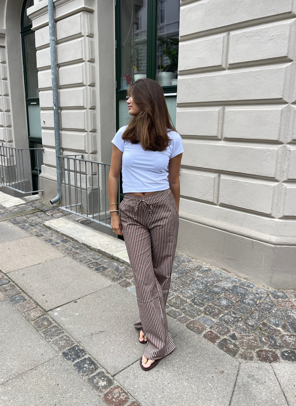 Asta trousers with stripes - Brown