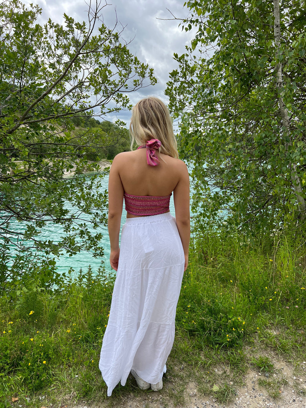 Kiera long skirt - White